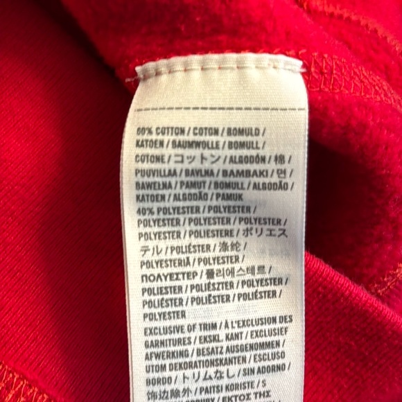 Hollister: Women Red Zip Up Hoodie, Small - Picture 6 of 6